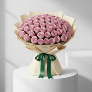 250 Pink Roses arranged